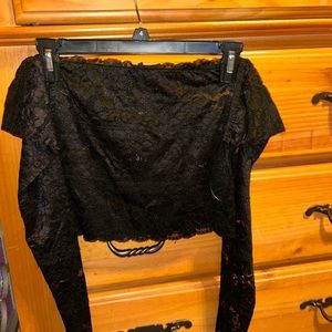 Guess black cropped lace